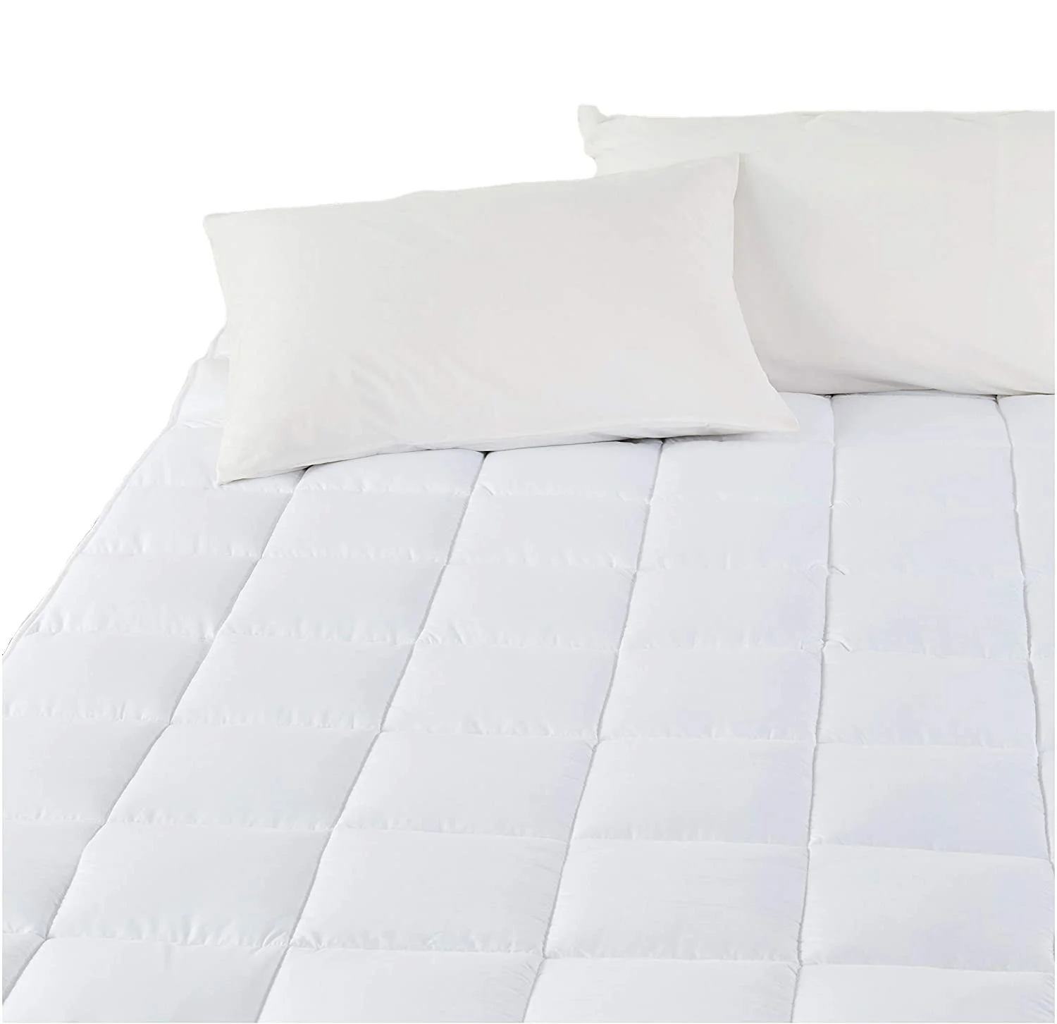 
king size gusset hypoallergenic mattress topper soft as down hotel polyester mattress pad 