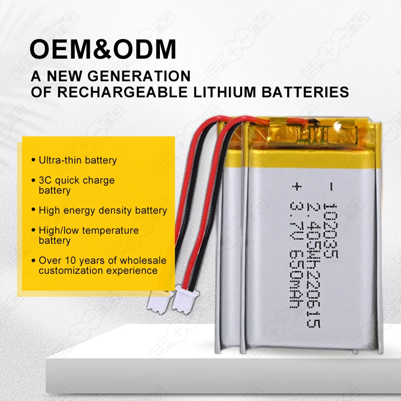 3.7V Polymer Li ion Battery 800mAh 3.7V Lithium Polymer Battery Lipo Batteries For Medical Device