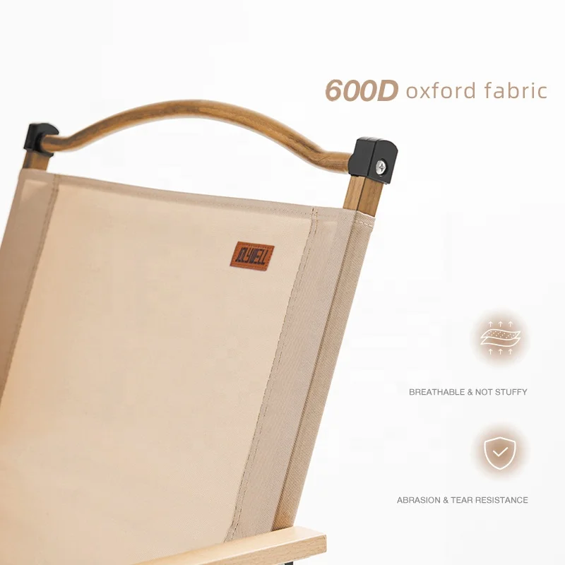 Benjia outdoor furniture kermit chair Wood grain aluminum portable folding camping chair