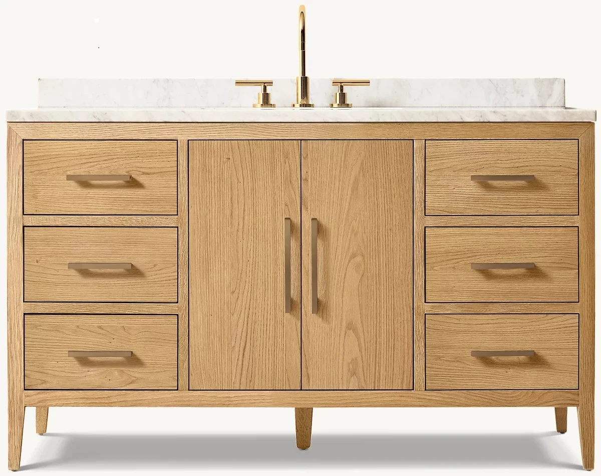 CBMmart Factory Supply Wholesale Unique Bathroom Design Vanity Cabinet With Marble Counter