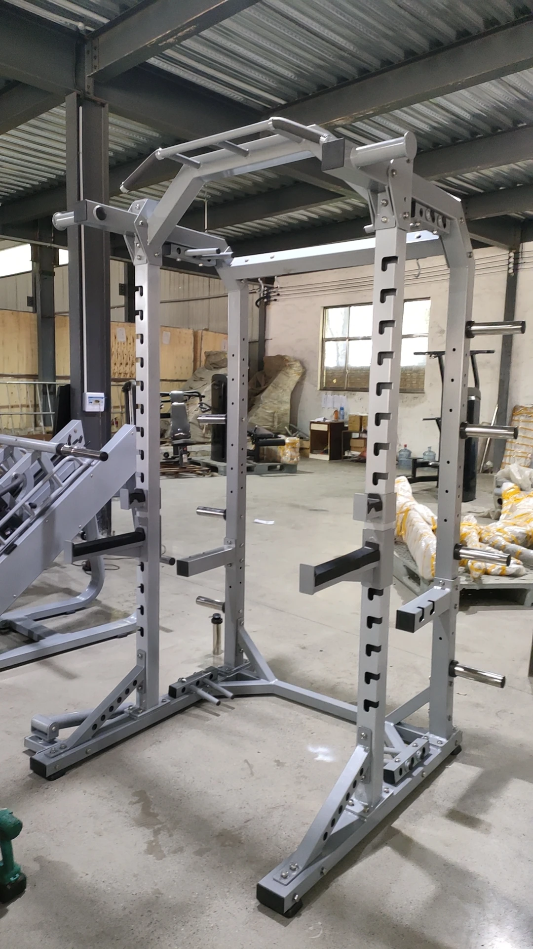 Commercial Fitness Gym Equipment Power Half Squat Rack Black Customized Steel Logo Packing Color Material Muscle Power Cage