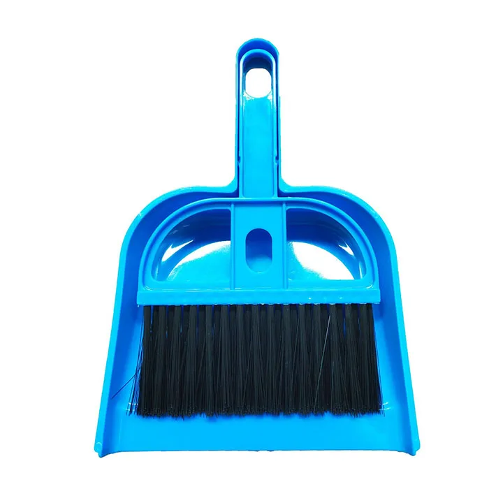 HQ0444 mini small plastic table dustpan and brush set for keyboard cleaning with hag-up hole