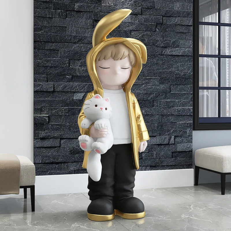New Cartoon Rabbit Boy Welcome Decoration Living Room Large Landing Modern Home Decoration Wedding Gift To The Couple