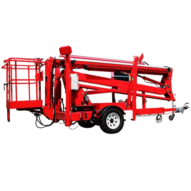 Trailer Man Lifter Machine Articulating Towable Boom Lift Diesel Electric With CE EPA Engine