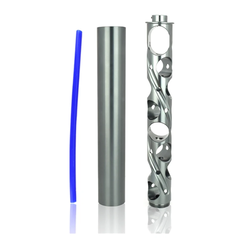 Titanium 12inch OD 43MM Aluminum 7075 Fuel Filter Solvent Trap For Car 5/8x24 1/2x28 Thread adapter .22 9mm 308