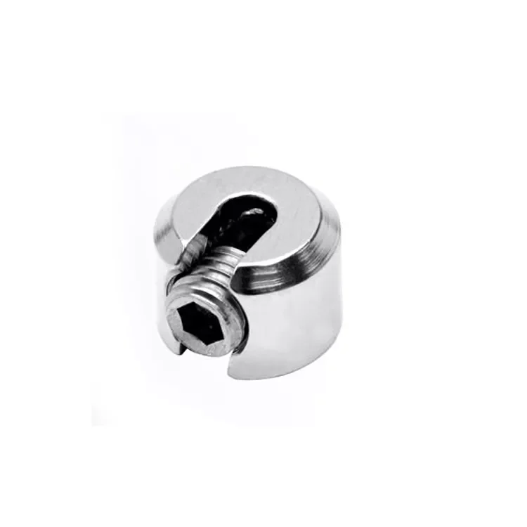 Custom Manufacture machining stainless steel wire rope cross ring clamp