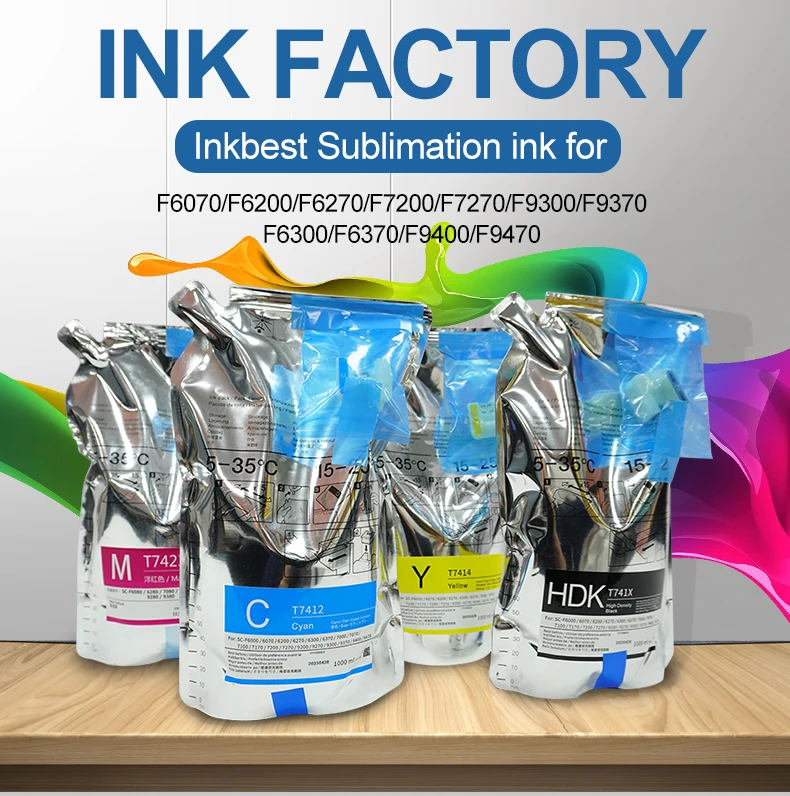 1000ml heat transfer ink for Epson  F6200 F7200 F9200 F6270 F7270 F9300 Printer Dye Sublimation Ink