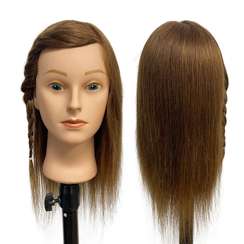 Natural Human Hair Practice  training head Doll Dummy Cosmetology Mannequin Head for Training