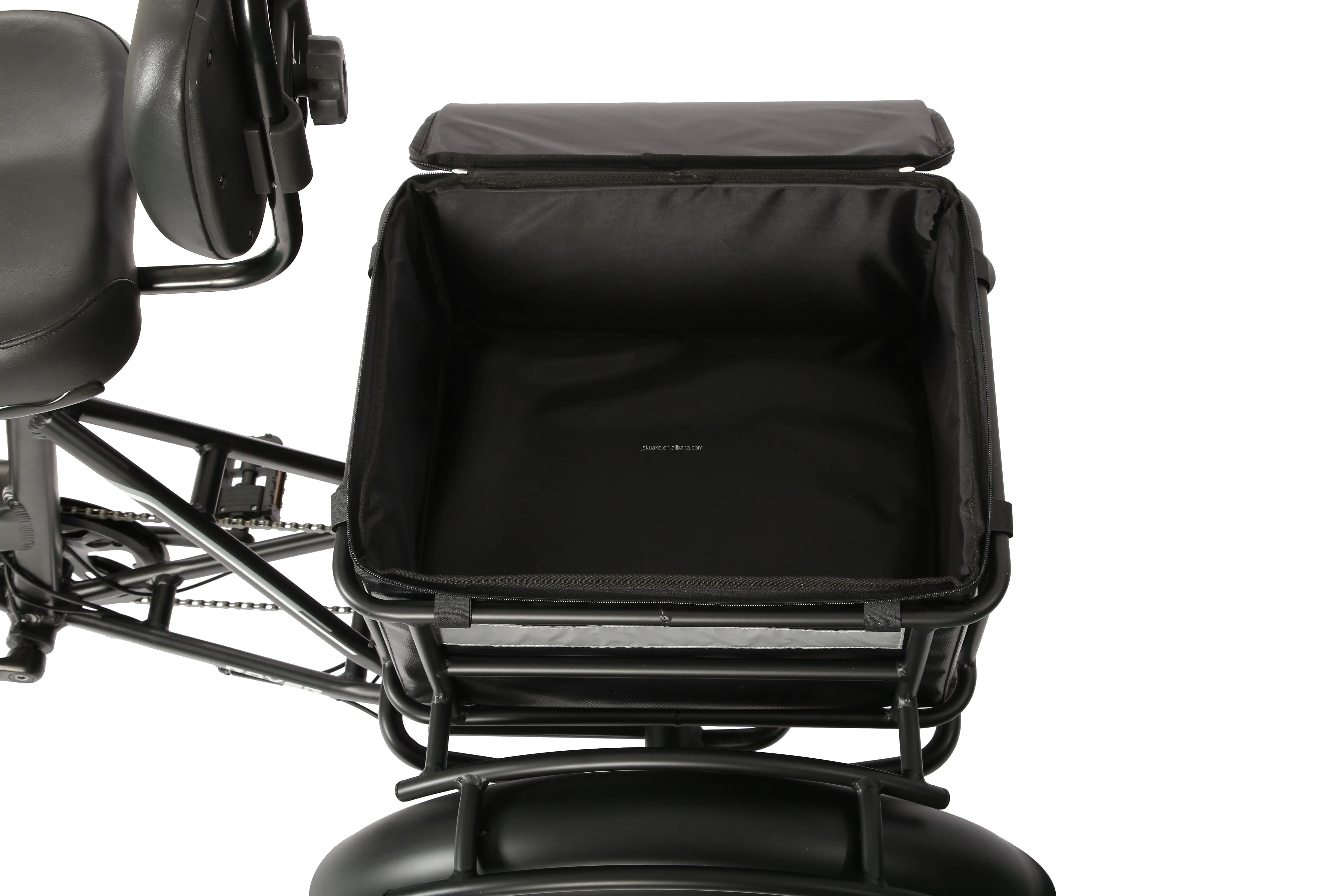 factory low price folding etrike long range family city ebike cargo bike full suspension mini ebike 3 wheels with rear basket