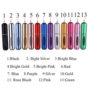 5ml Portable Mini Refillable Perfume Bottle With Spray Scent Pump Empty Cosmetic Containers Spray Atomizer Bottle For Travel New