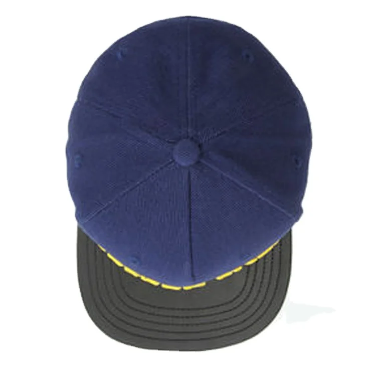 Custom 3D embroidery wool blend 5 panel snapback cap hat