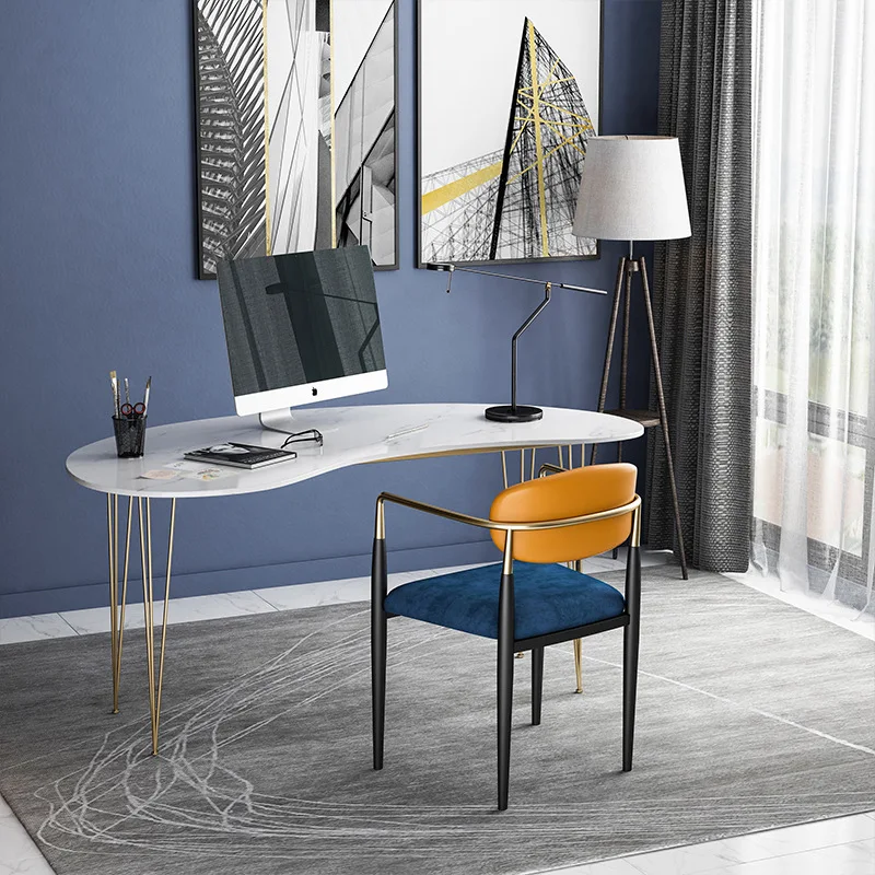 Nordic desk modern minimalist marble computer desk writing light luxury home office bedroom beauty salon table