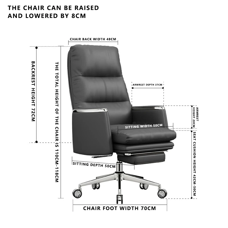 Furniture Computer Designer Swivel Recline High Quality Synthetic Leather Office Chair Best Comfortable Executive Boss Chair