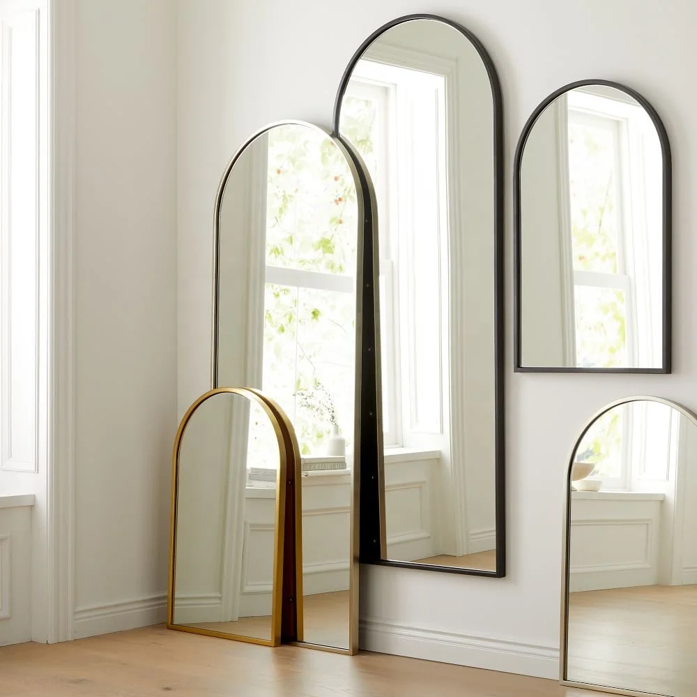 European-Style Aluminum Mirrors Decor Wall Arched Full-Length Mirror Beauty Bridal Shop Large Mirror
