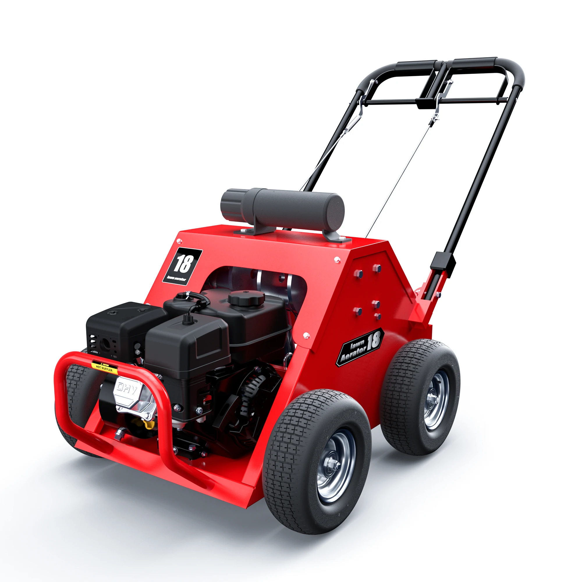 Working Efficiency 2500 Square Meter / Hour Lawn Perforator Hole Punching Machine Tennis Court Lawn Coring Aerator