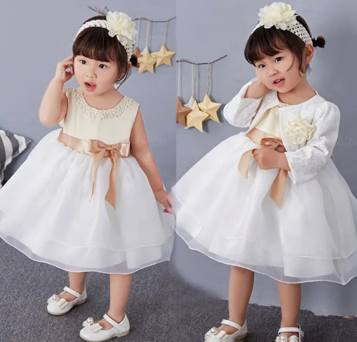 2017 Newborn Baby Girl Party Dress Kids Frocks Designs With Headbands