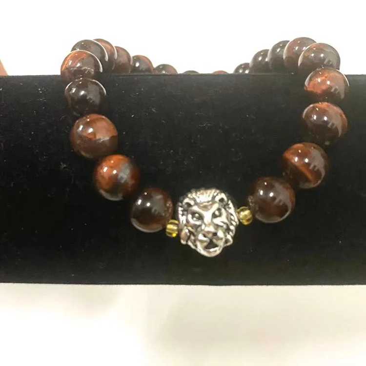 Hot Selling Coral Amber Stone Opal Crystal Heal Jewelri Bracelet  Red Tiger EyeJewelry Making Make Agate Beads Natural