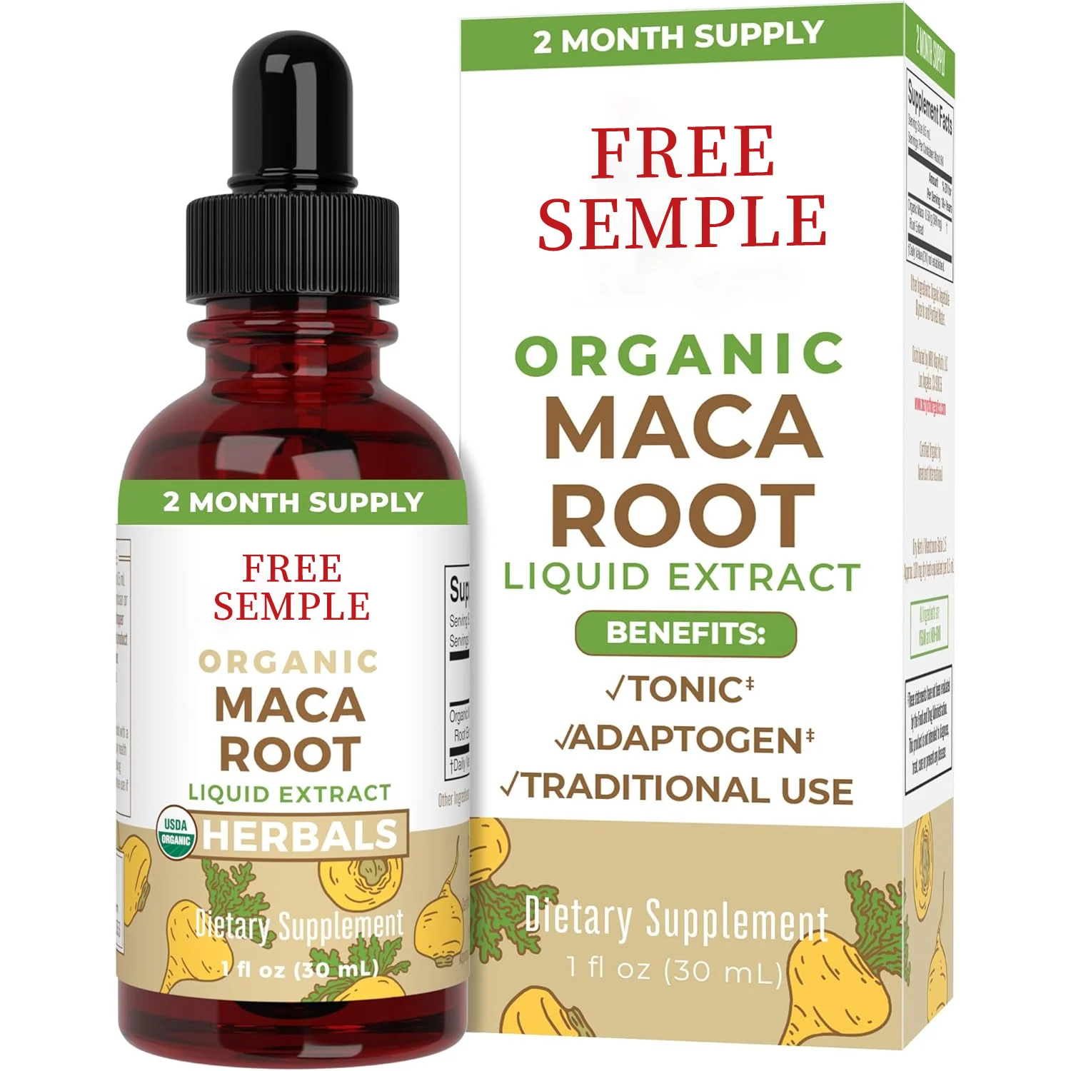 Free Sample Private Label Maca Root Liquid Drops Natural Oral Supplement Women Men Supports Hormone Balance Mood Energy Fitness