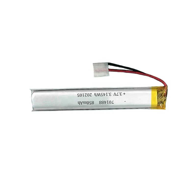 Free Sample Rechargeable Lithium Battery 701488 850mAh 3.7V Ultra-thin Lipo Battery For Reading Pen With PCM And Wires