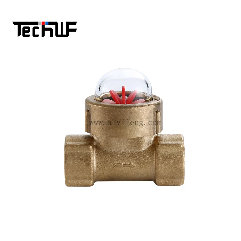 Controller Turbine Flow New Brass Flow Indicator Flow Detector Sensor Convex Sight Glass Manufacturer