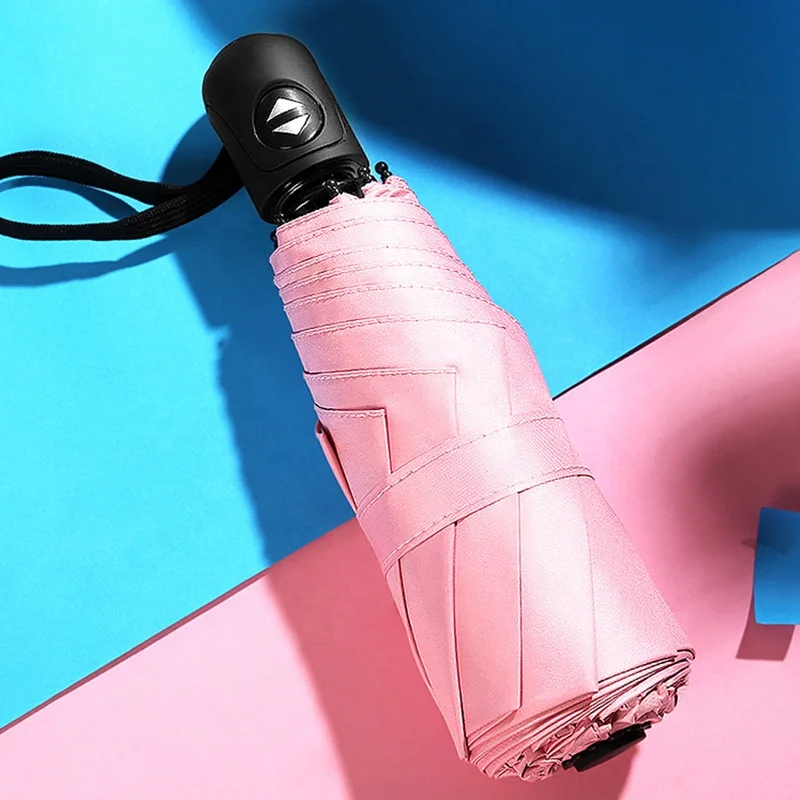 
High Quality Windproof Compact Sun Protect Mini 5 Fold Automatic Umbrella 