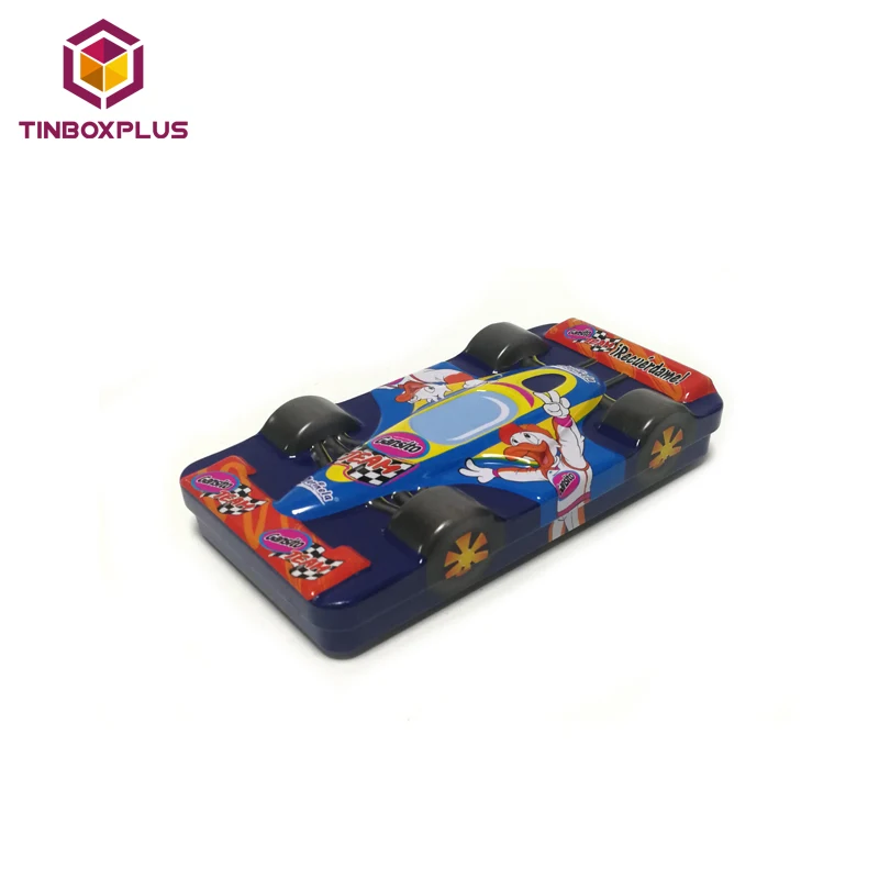 Fashion Design Handsome Special F1 Race Car Shaped Tin Box For Child Gift