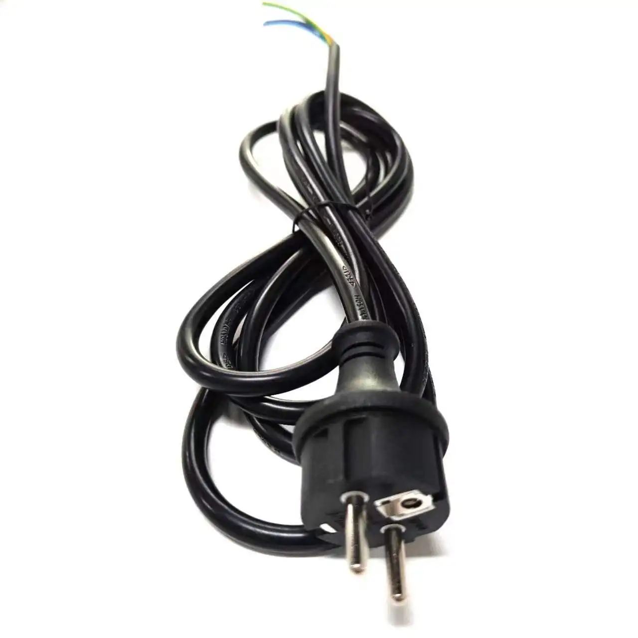 16A German straight SCHUKO CEE7/7 to free open end European Power Supply Cord