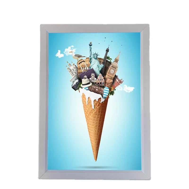 Light box sign advertising customizable product light box aluminum frame light box