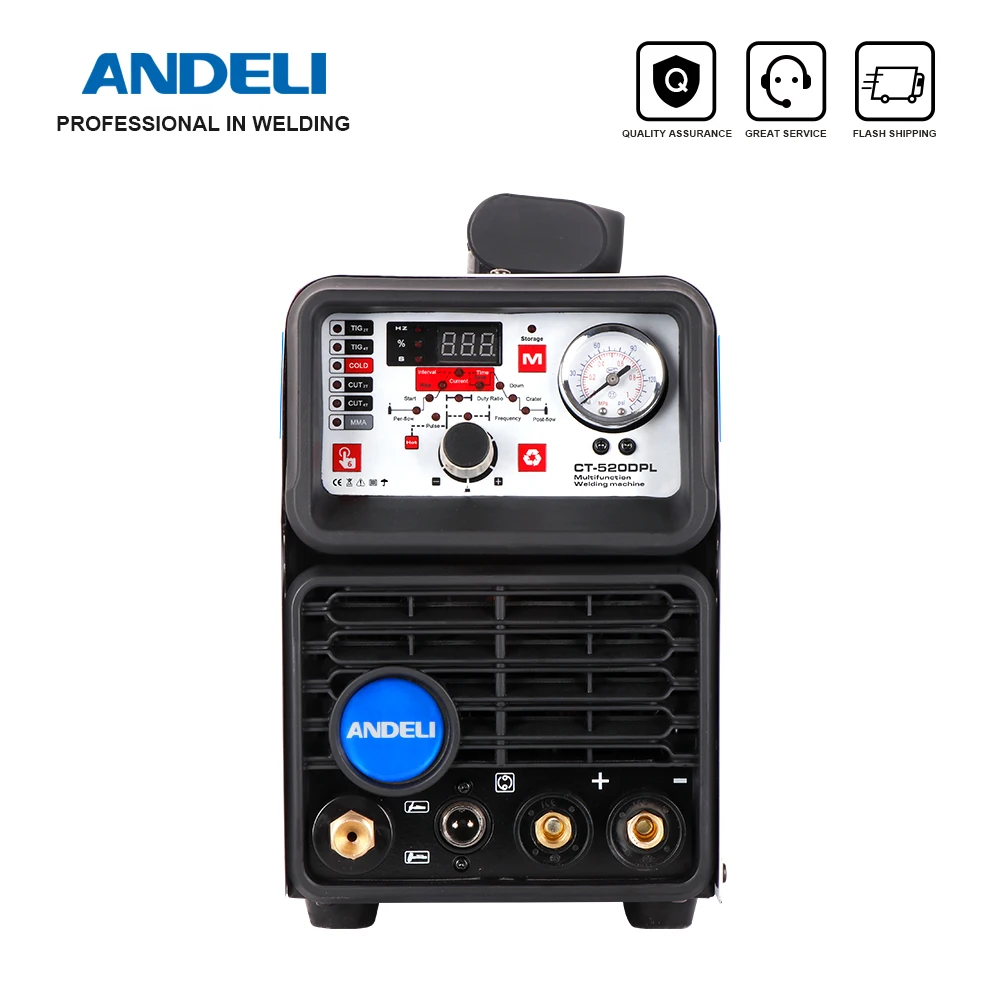 ANDELI Smart Portable Single Phase Multifunctional Welding Machine CT-520DPL 5 in 1 with CUT/MMA/COLD/PULSE/TIG Welding machine