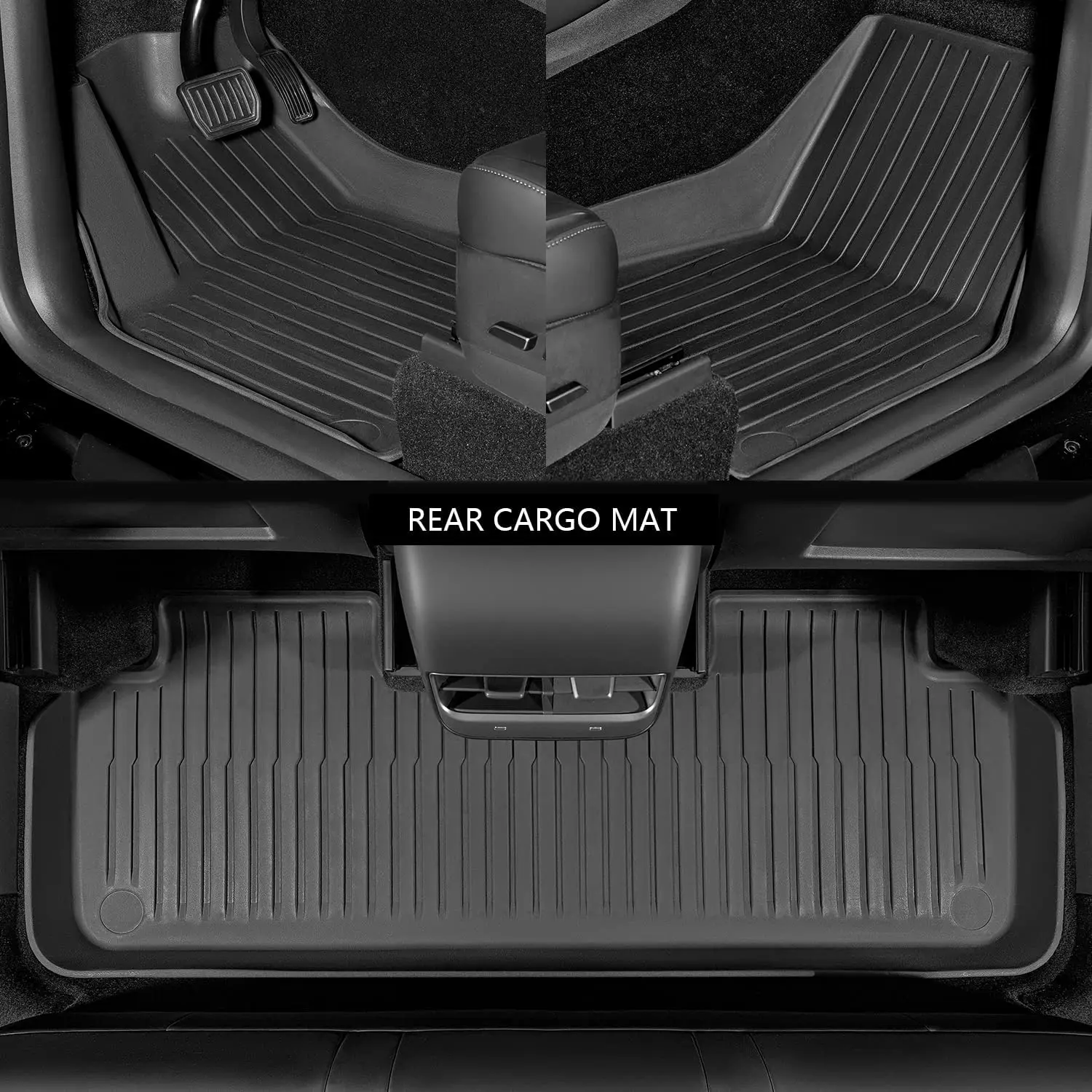 All Weather cars Floor Mat Front Rear Cargo Liner Mat Heavy Duty Floor Mats For Tesla Model Y/3 5-Seat  Accessories