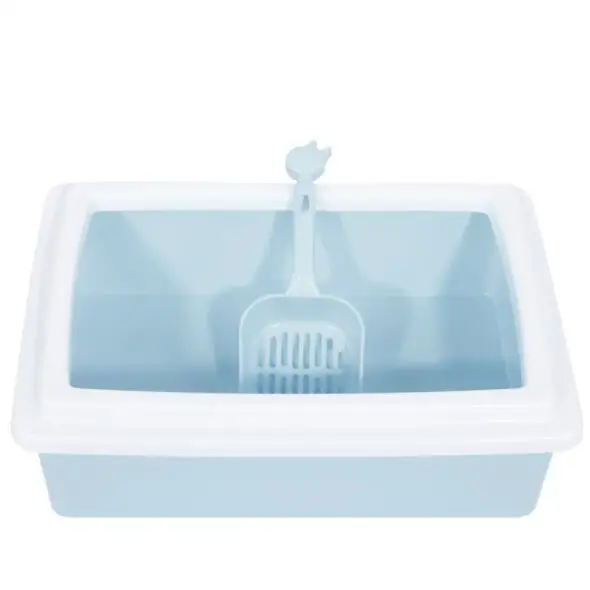 Оптовая продажа пластиковых домашний лоток-наполнитель для кошачьего туалета коробка Совок Бесплатная просеивания наполнитель кошки приучение к горшку Туалет Лоток