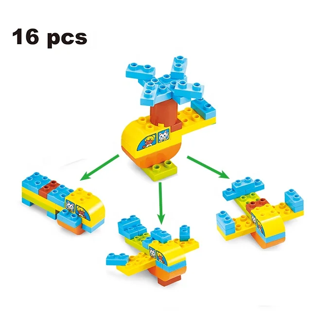 
Funny Educational 4 In 1 Mini Cat Airplane Style Plastic DIY Kids Building Bricks Toy Blocks 