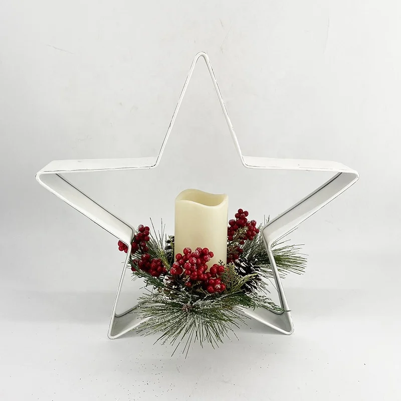 Adornos De Navidad christmas party Decoration Supplies star led flameless candles light