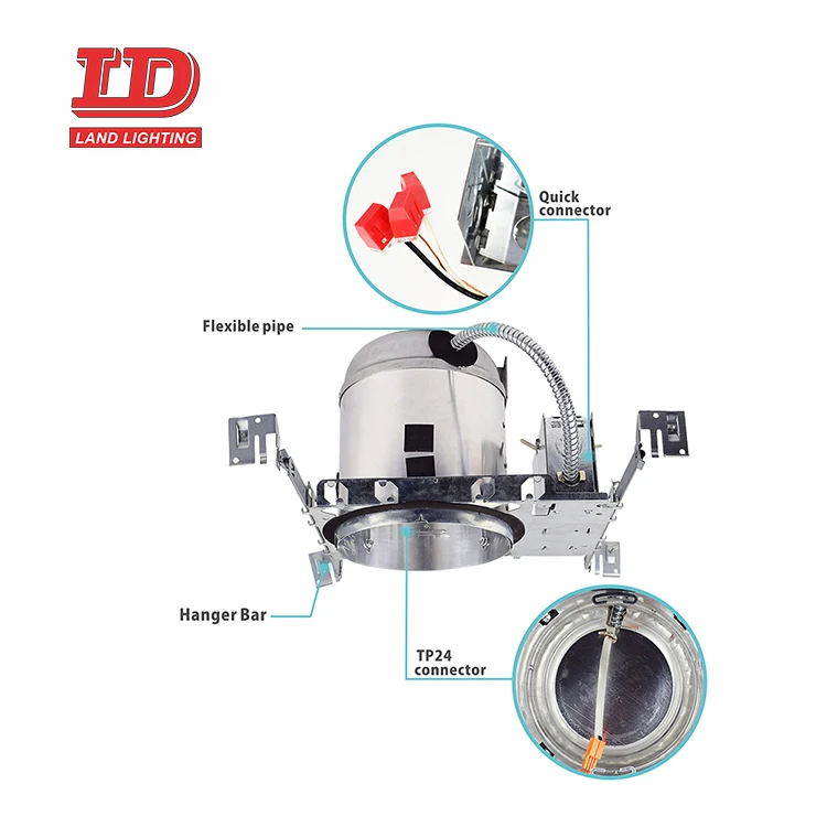6 Inch Incandescent Ic Recessed Housing For New Construction Housing