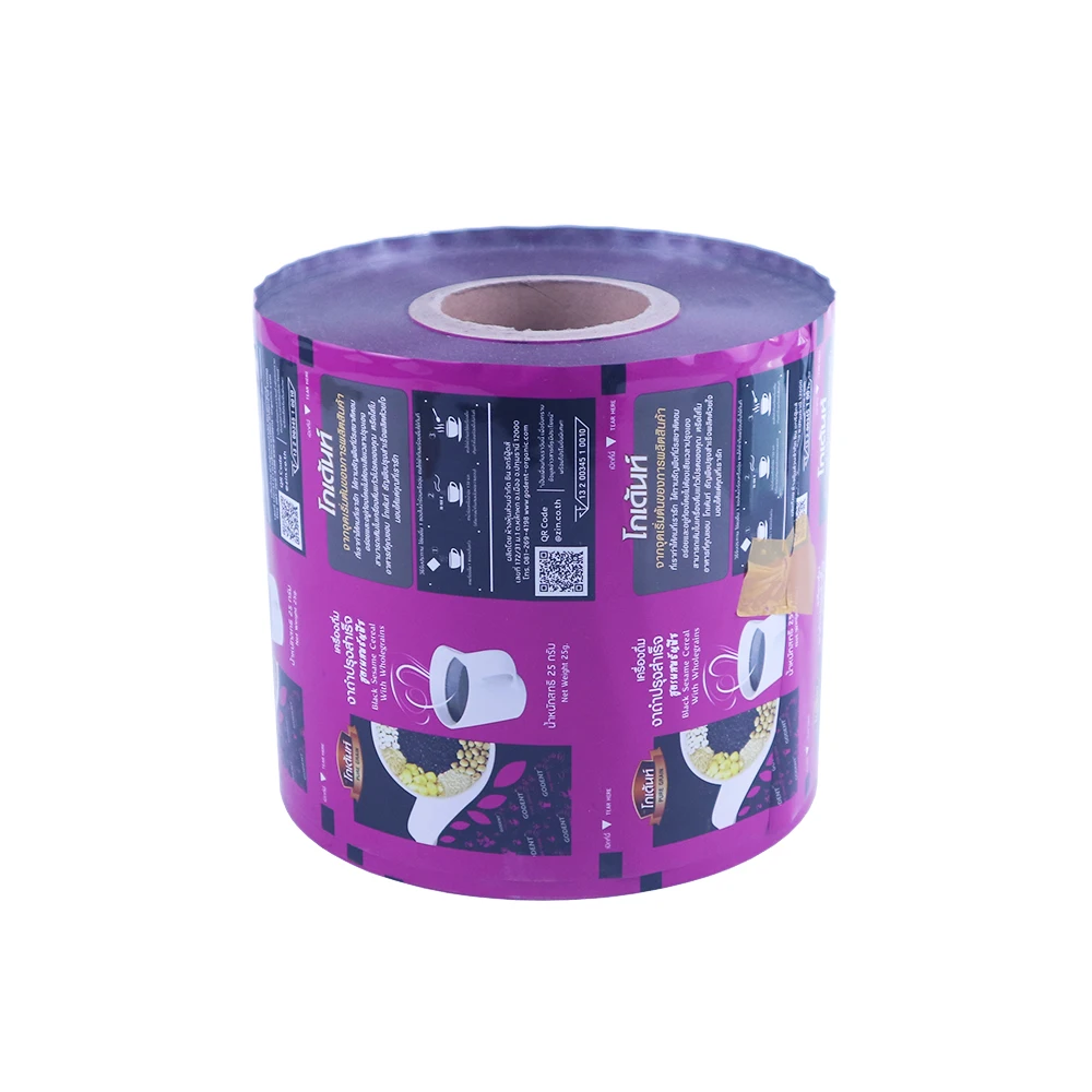 Custom Printed Snack Food Grade Chocolate Flexible Heat Seal Multilayer Packaging Film Roll