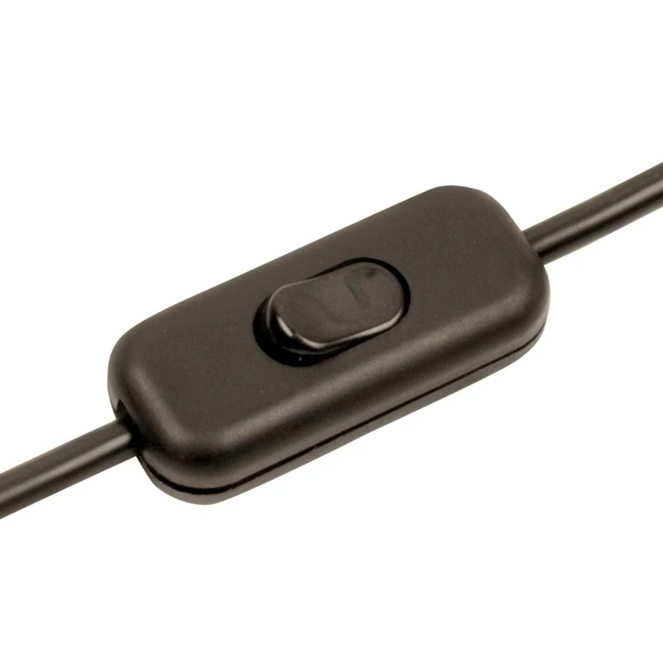 black white golden clear in inline 6A electrical DIY flexible 2 core or 3 core switch 302