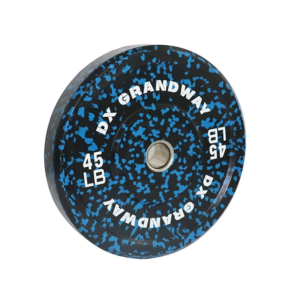 DX Grandway Fitness Equipment Gym Barbell Plates Fitness Rubber Bumper Plates Barbell Discs For Weight Lifting