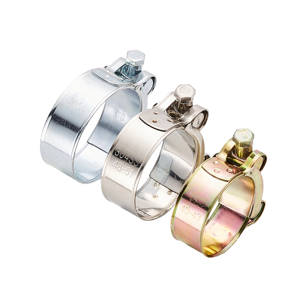 good price Quick Fitting Strong galvanizing  steel single T-bolt hose clamp for motorcycle engine