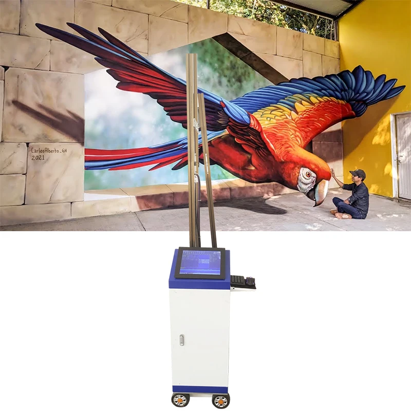 Cost-effective 3D outdoor indoor wall printer high accury printhead vertical printer for big background wall