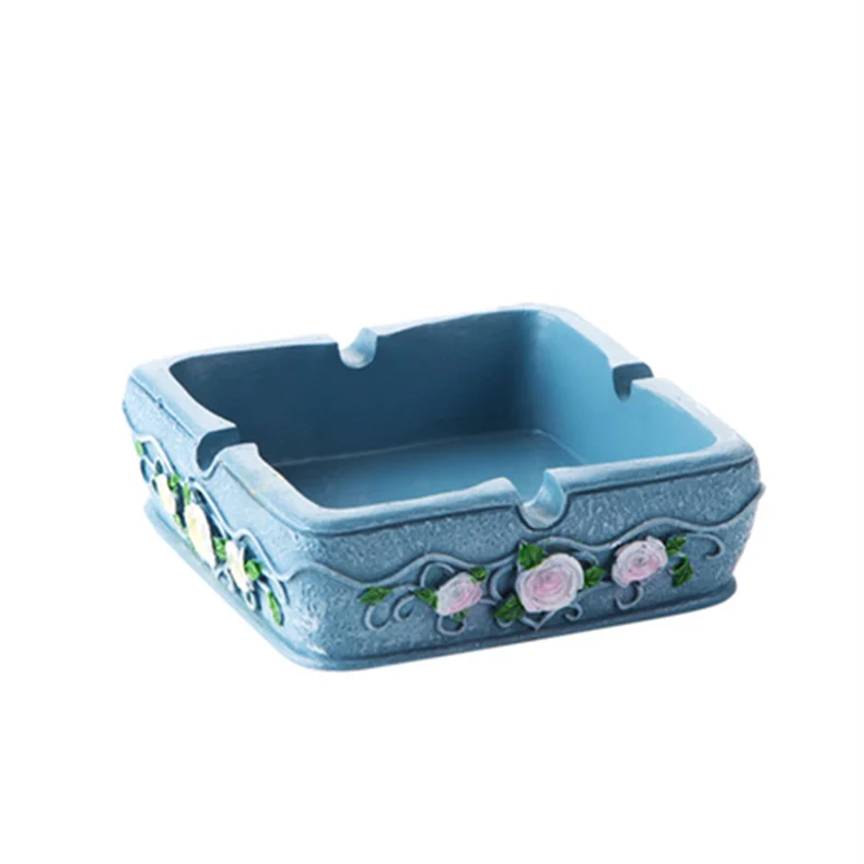 Lighters & Smoking Accessories Household Resin Ashtray Creative Home Living Room Bar Rustic Desktop Decoration PortableAshtrays