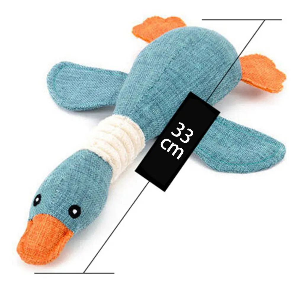 2025 New Flying Duck Stuffed Squeaky Durable Dog Chew Toys Squeeze Sound Pet Toy Plush Squeaky Dog Toy