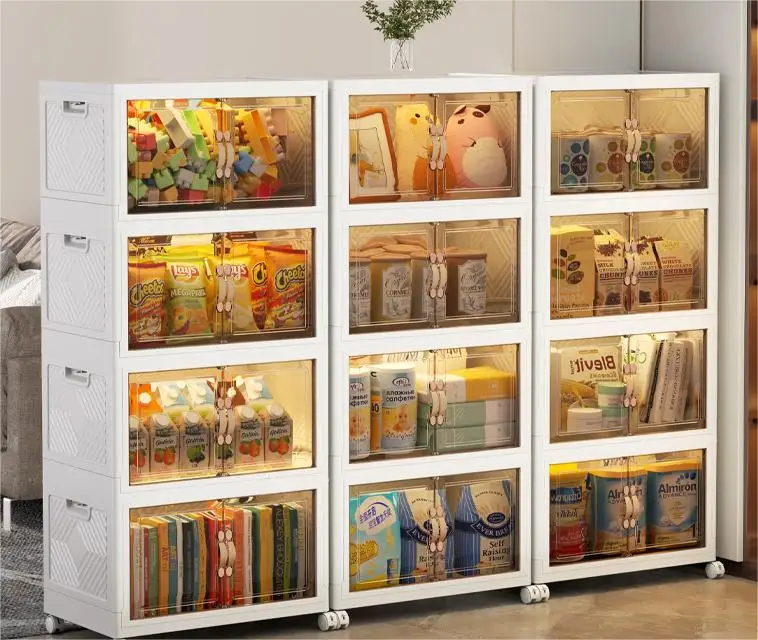 Bedroom living room storage cabinet Storage cabinet Removable  Folding wardrobe Storage box Plastic organizer cabinet