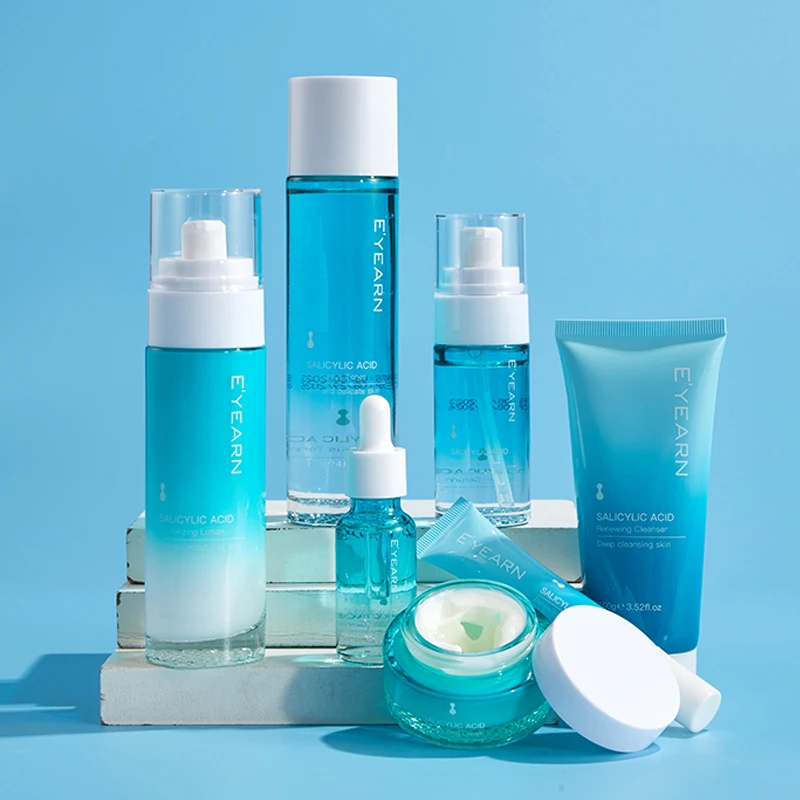 Salicylic Acid Collagen Renewal Kit 7 Piece Set Type Amino Acid Oil Control Remove Acne Scar Sensitive Skin Face Care Product