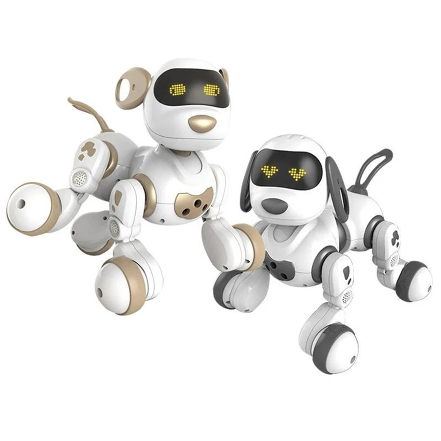 Hot Sale Smart RC Robot Toys pet programming intelligent educational Gesture Sensing RC LED Light dog robot for Kids