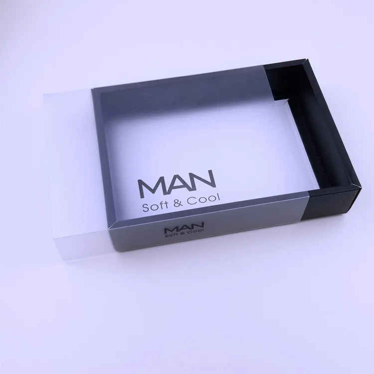 Eco Friendly Clear Frosted Cardboard Men Women Draw Pant Underwear Sock Lingerie Box Packaging Paper Corrugated Board Guangdong