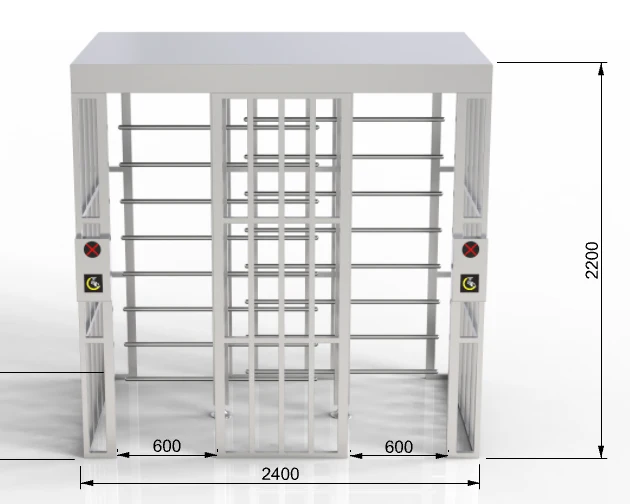 Indonesia Hot Selling Entrance Electronic full height Turnstiles double lane full height turnstile Automatic Full Height gate