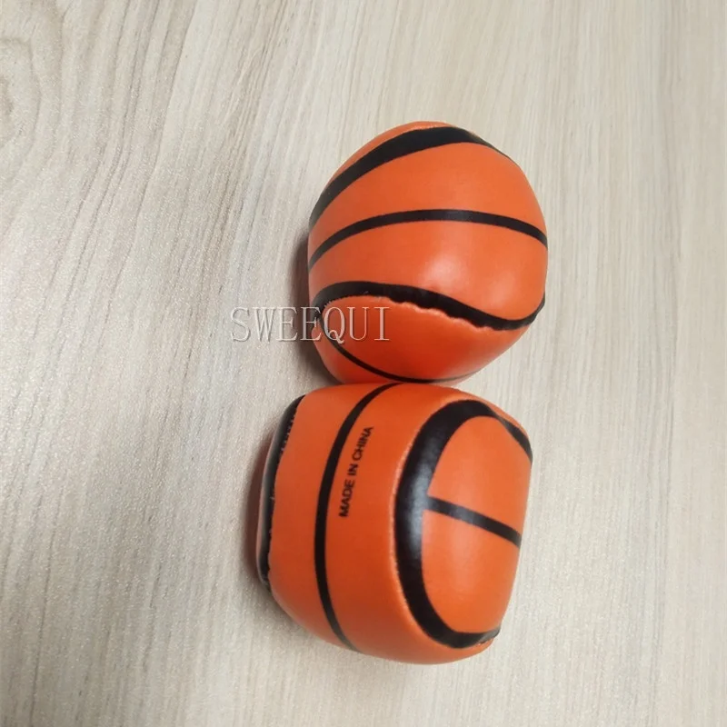 Custom Logo Printed Stuffed Foot Bag basketball shaped mini footbag