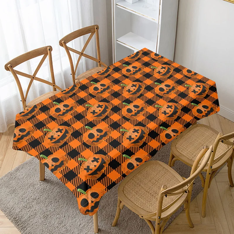 Sold for Halloween patterned tablecloths Christmas holiday sad woven air silk cotton tablecloths oil and waterproof
