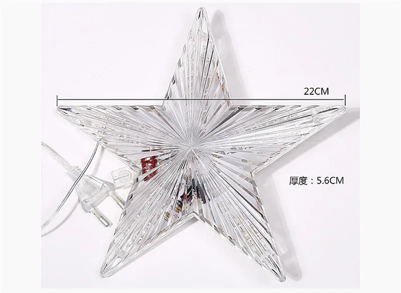 LED lights for  five-pointed star Christmas Tree Top Lamp Star Dynamic Color Changing Effect Fairy Pentagram