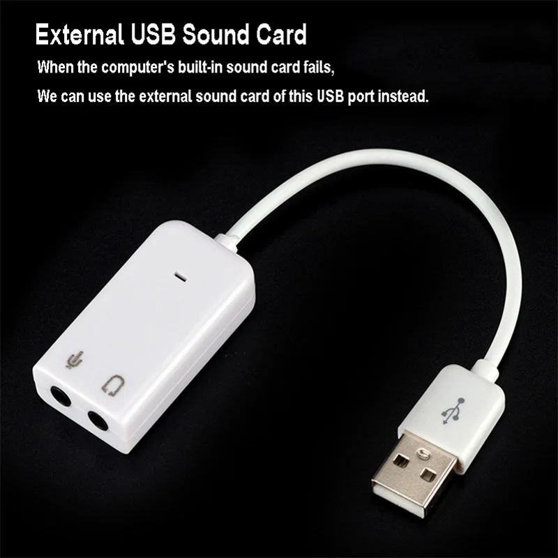 
Sound Card OEM Aluminum High Quality USB 7 1 Gift Notebook Silver Box Status Connector Item MIC Adapter Audio Color Support Type 